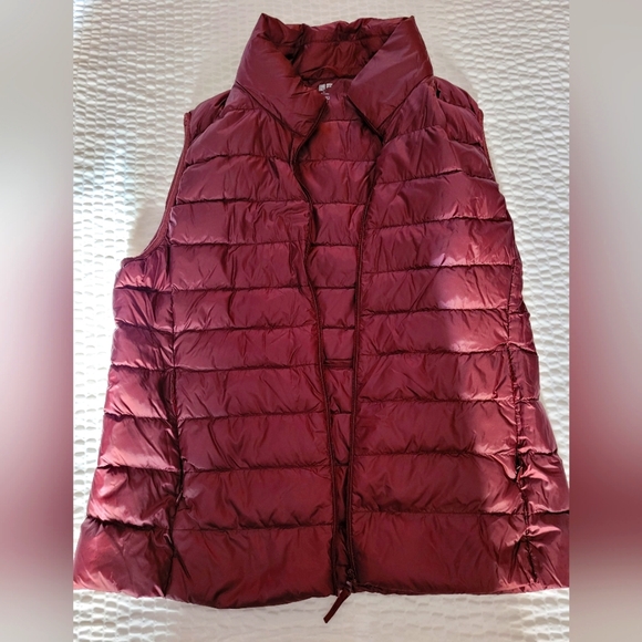 Uniqlo Tops - Uniqlo Ultra Light Down Vest - Perfect Condition.  Burgundy.